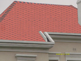 Colored asphalt glass tile